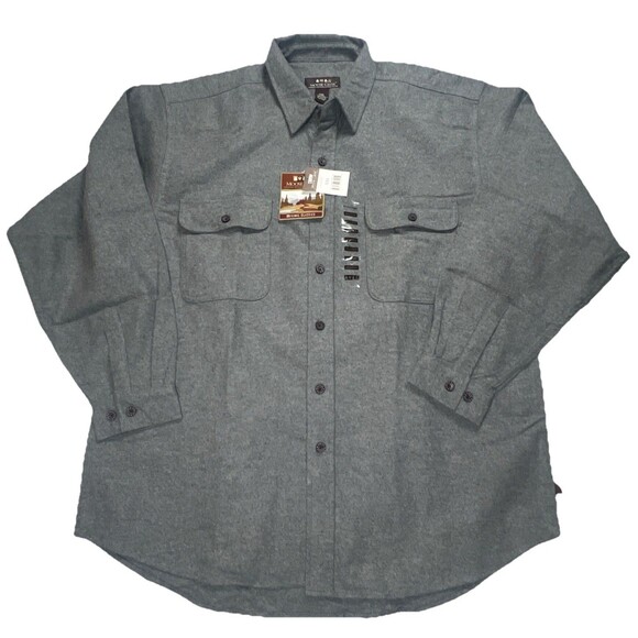 Moose Creek Original Classic Mens XXL Heavy Flannel Gray Long Sleeve Shirt - Picture 1 of 10